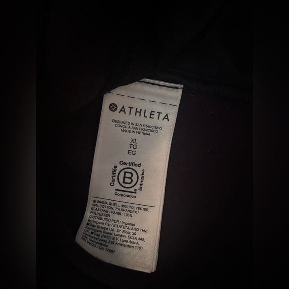 New Women’s Athleta Black Half Zip Pullover Jacket Size XLTG - Picture 8 of 8